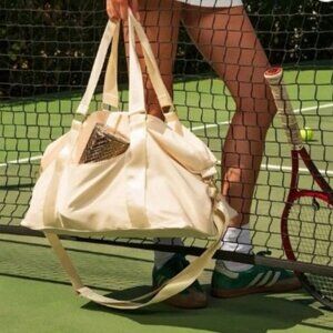 NWOT CREAM COLORED RACHEL ZOE CURATEUR OVERNIGHT BAG
